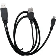 Cabo USB com ponta dupla usb 2.0 e ponta micro usb v8 80cm