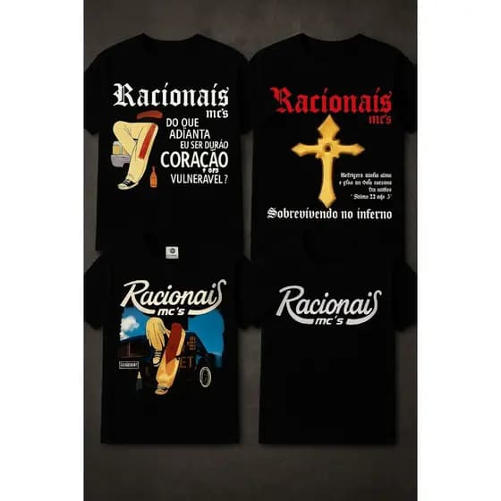 Camiseta Racionais Algodão 30.1 Unissex