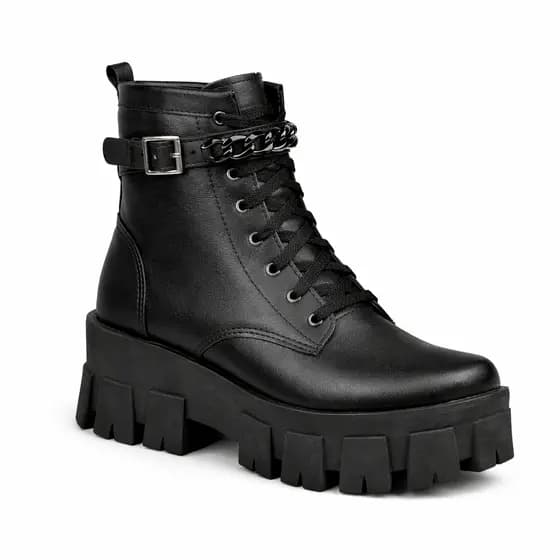 Bota Coturno Feminino Tratorado Corrente