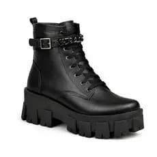 Bota Coturno Feminino Tratorado Corrente