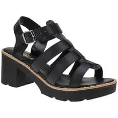 Sandália Feminina Salto Grosso Plataforma Moda Novidade Tendência