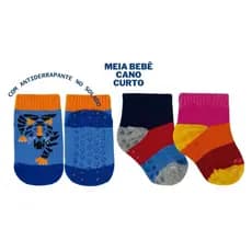 Meia Bebê com Antiderrapante em Gel no Solado