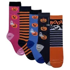 Meia 3/4 Infantil Cano Longo Halloween Fantasia Pumpkin