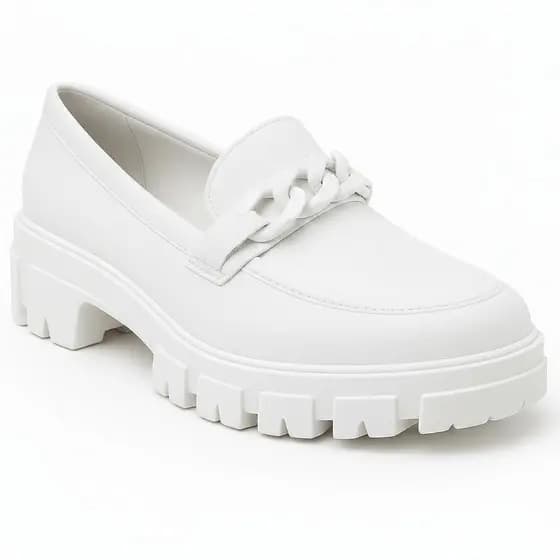 Mocassim Feminino Tratorado Plataforma Alta Fashion e Confortável