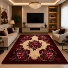 Tapete Sala Quarto Indiano 2,00x2,40 Antiderrapante Belga Aveludado Promoção