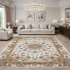 Tapete sala 2,00x1,40 Belga Estampado Antiderrapante Facil de Limpar
