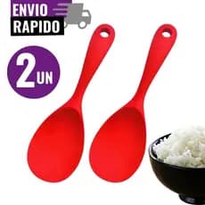 Colher de Servir Silicone | 2 Unidades Arroz Utensílio Antiaderente Multiuso Preparar Não Risca Panela