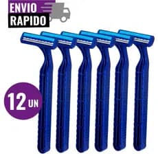 Kit 12 Barbeador Aparelho De Barbear Descartável 2 Lâminas Com Fita Lubrificante