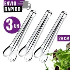Kit 3 Pegador de Salada 29cm Utensílios de Cozinha Aço Inox Multiuso Cozinha Buffet Restaurante