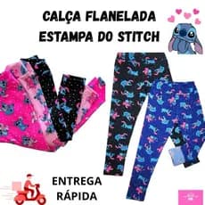 Kit 2 Calças Legging flanelada infantil suplex térmica menina inverno