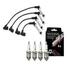 Kit Cabos + Velas Montana 1.4 1.8 Flex E Gas general toda linha motors GM celta corsa prisma spin cobalt palio