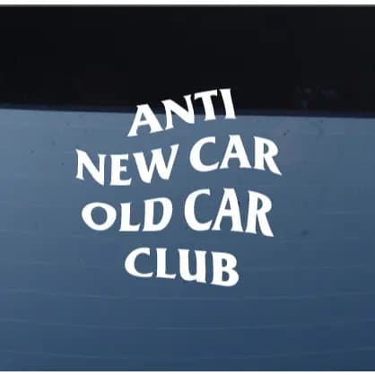 adesivo anti new car old car club carro