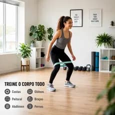 Kit 5 Faixas Mini Band Elástico Extensor Treino