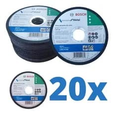 Kit 20 Disco Corte Aco Inox 4.1/2”x1,0mm 7/8” - Bosch