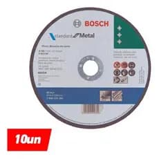 Kit 10 Disco Corte Inox/ferro 180x1,6mm  7” BOSCH