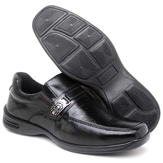 Sapato Social Casual Sport Fino Com Fivela Prata Super Confortável e Barato Envio Imediato