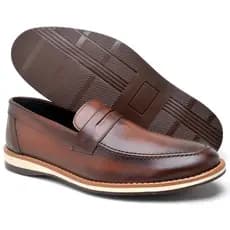 Sapato Masculino Mocassim Oxford Preto Marrom Confortável Moderno Esporte Fino Casual Elegante Solado Antistresse Macio