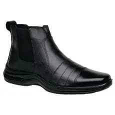 Botina de Couro Legitimo Bota Masculina Couro Solado Ortopédico em Borracha Antiderrapante 7010