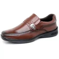 Sapato Social Ortopédico Couro Verniz Casual Sola Especial Palmilha Gel Envio Rápido Promoção Envio Imediato