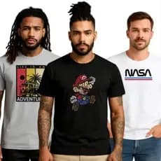 kit 3 Camisa masculina algodão Premium P ao G6-Durabilidade e estilo