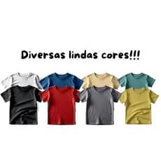 Camisa infantil 100% algodão
