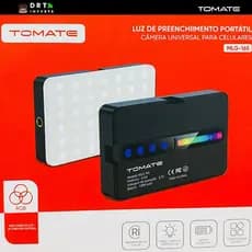 Luz De Preenchimento Rgb Portátil Câmera Universal Tomate Preto