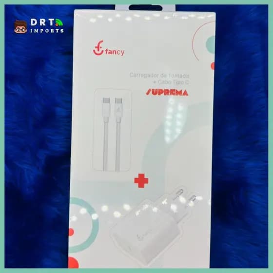 Kit Carregador 20W com Cabo USB-C para Tipo-C Fancy PD15