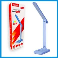 Luminaria Led Usb De Mesa Touch Porta Celular Bateria Cores Cúpula Azul Estrutura Azul