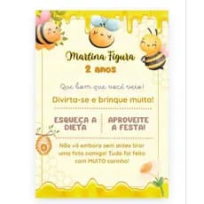 Plaquinhas de Mesa Personalizadas – Decoração Festa Infantil Nome + Idade