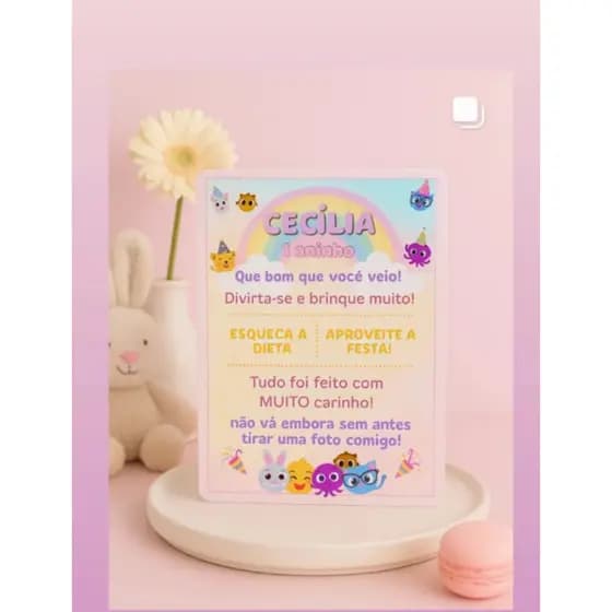 Lembrancinha de Mesa Personalizada Aniversário Infantil – Vários Temas Apartir de  27,99