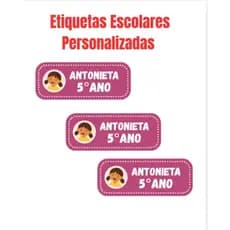 **Etiquetas Escolares Personalizadas com Foto, Nome e Turma