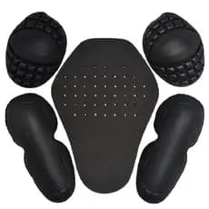 5pcs Capa Protetora De Revestimento De Motocicleta Protetores Ombros De Cotovelo Armadura Traseira Preta Para Motocross Racing Skiing ICE Skating Bike Cycling