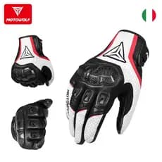 MOTOWOLF Motocicleta Luvas De Dedo Completas Tela Táctil De Proteção De Fibra De Carbono Para Motocross Enduro