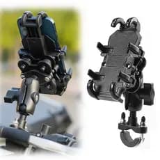 Suporte Para Telefone De Motocicleta C/Amortecedor De Choque Celular De 4,7-7,1 Polegadas À Prova