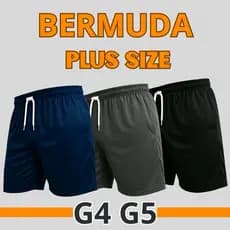 BERMUDA PLUS SIZE MASCULINO HOMEM SHORTS ACADEMIA CASUAL G4 G5