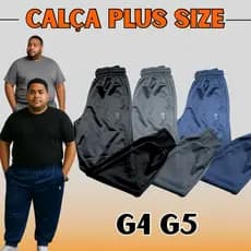 Calça Plus Size Masculina Flanelada Quentinha com Bolsos G4 G5
