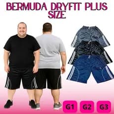 kit 3 bermuda shorts masculino dryfit plus size casual academia G1 G2 G3