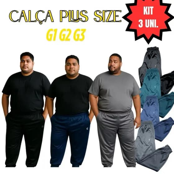 Kit Calça Plus Size Quentinha G1 G2 G3