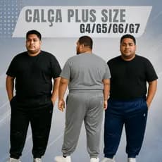 Kit 1 ou 3 Calça Masculina Plus Size G4 ao G8 | Modelagem Moderna e Confortável
