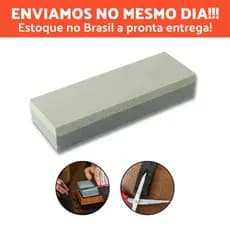 Pedra de Afiar Faca Dupla Face Fertak 120/240 Amolar Tesoura Canivete Churrasco Profissional