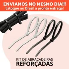 Kit Abraçadeiras de Nylon Preta ou Branca 100mm a 400mm Lacre UV Resistente - Escolha a medida e quantidade