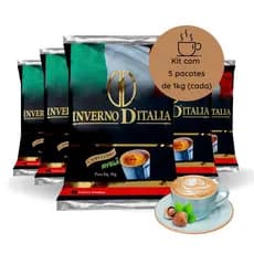 CAPPUCCINO AVELÃ EMBALAGEM COM 5 PACOTES DE 1 KG CADA