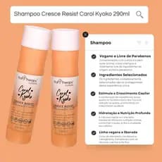Shampoo Cresce Resist Carol Kyoko 290mL – Crescimento saudável, fortalecimento e hidratação