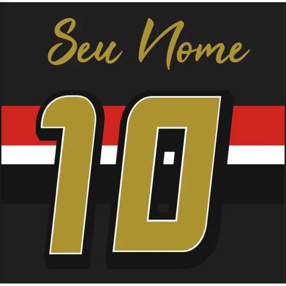 Fonte em termocolante para personalizar camisas 2025/26