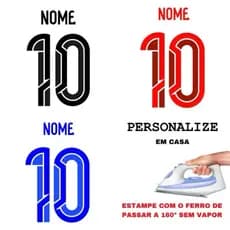 Fonte termocolante nome e número para personalizar camisas PROMOÇÃO