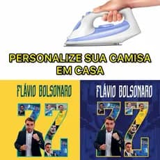 Termocolante para personalizar camisa FLAVIO BOLSONARO PRESIDENTE