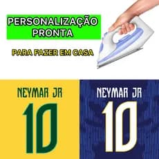Personalizacao Termocolante NEYMAR 1O nome e numero para camisas