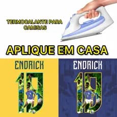 Personalização termocolante Endrick brasil para aplicar em casa na camisa