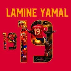 Personalizacao YAMAL termocolante para camisas