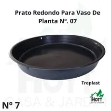 Prato Redondo Para Vaso De Planta Nº 07 (30 X 4,8 Cm) – Treplast